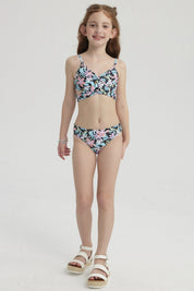 Traje de Baño Niña Bikini Teen Cruzado Negro