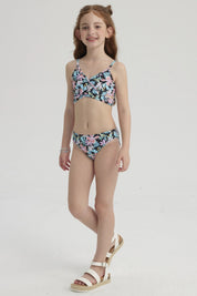 Traje de Baño Niña Bikini Teen Cruzado Negro