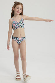 Traje de Baño Niña Bikini Teen Cruzado Negro