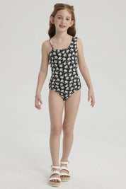 Traje de Baño Niña Asimétrico Negro