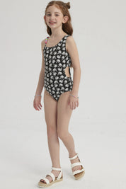 Traje de Baño Niña Asimétrico Negro