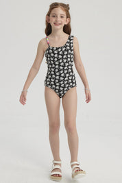 Traje de Baño Niña Asimétrico Negro