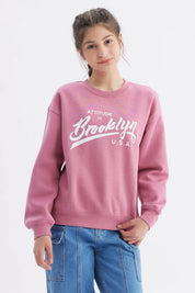 Polerón Niña Básico Print Rosado