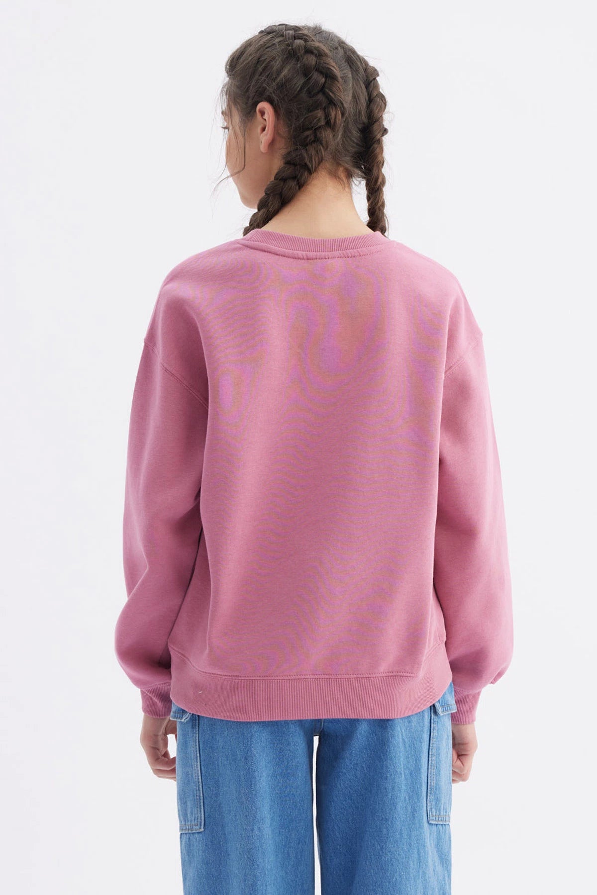 Polerón Niña Básico Print Rosado