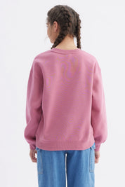 Polerón Niña Básico Print Rosado