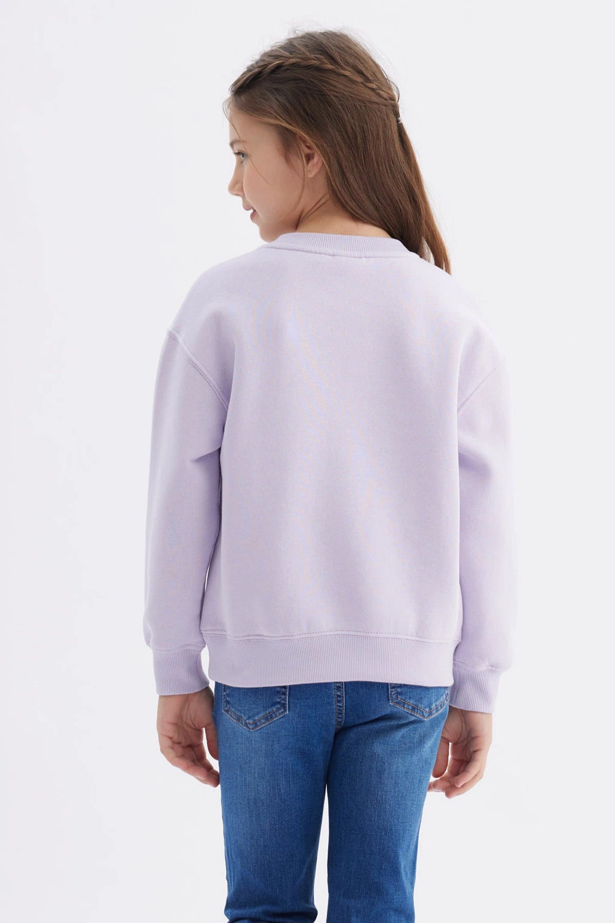 Polerón Niña Básico Print Lila