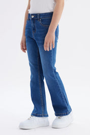 Jeans Niña Flare Azul