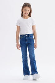 Jeans Niña Flare Azul