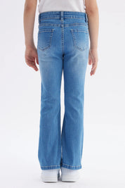 Jeans Niña Flare Azul Claro