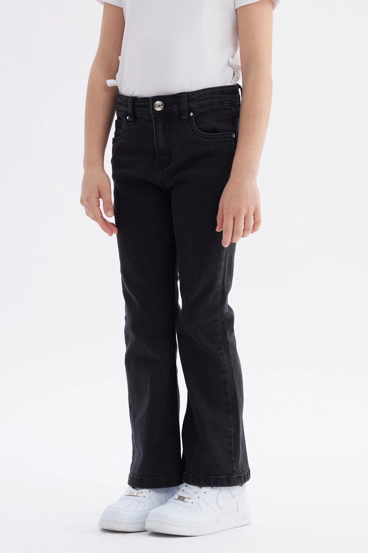Jeans Niña Flare Negro