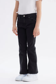 Jeans Niña Flare Negro