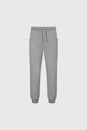 Pantalones buzo niña lila y gris con bolsillos laterales sin estampa diseño cómodo y relajado ideales para jugar