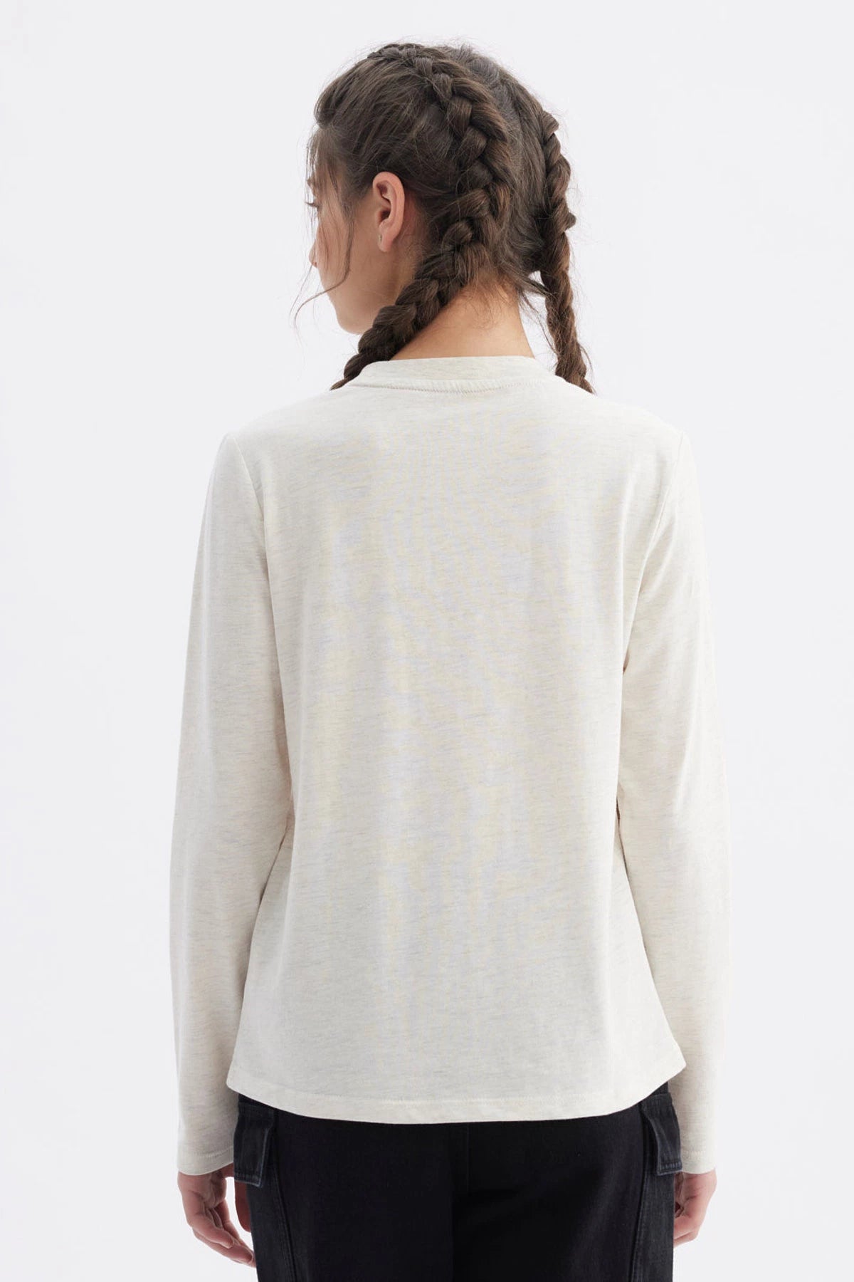 Polera Niña Básica Teen Beige