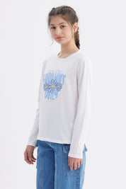 Polera Niña Básica Teen Blanco