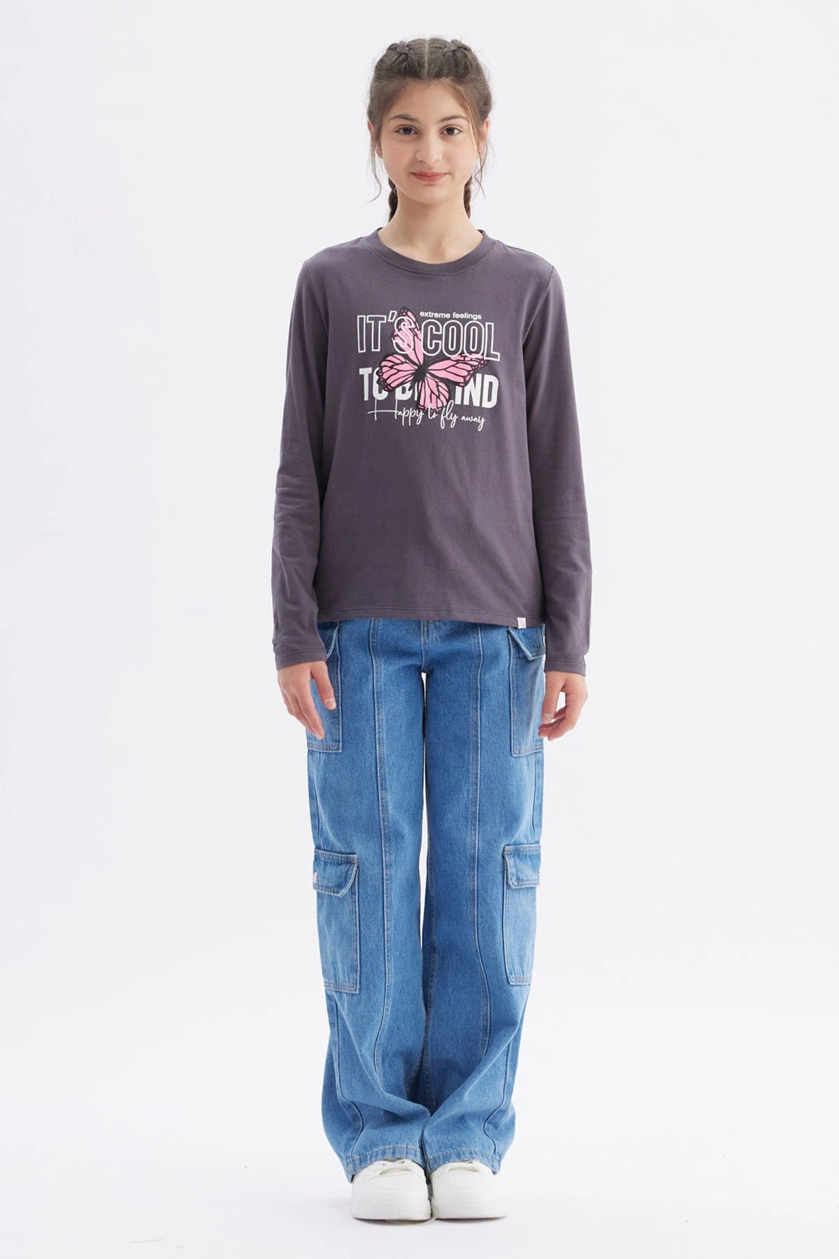 Polera Niña Básica Teen Marengo