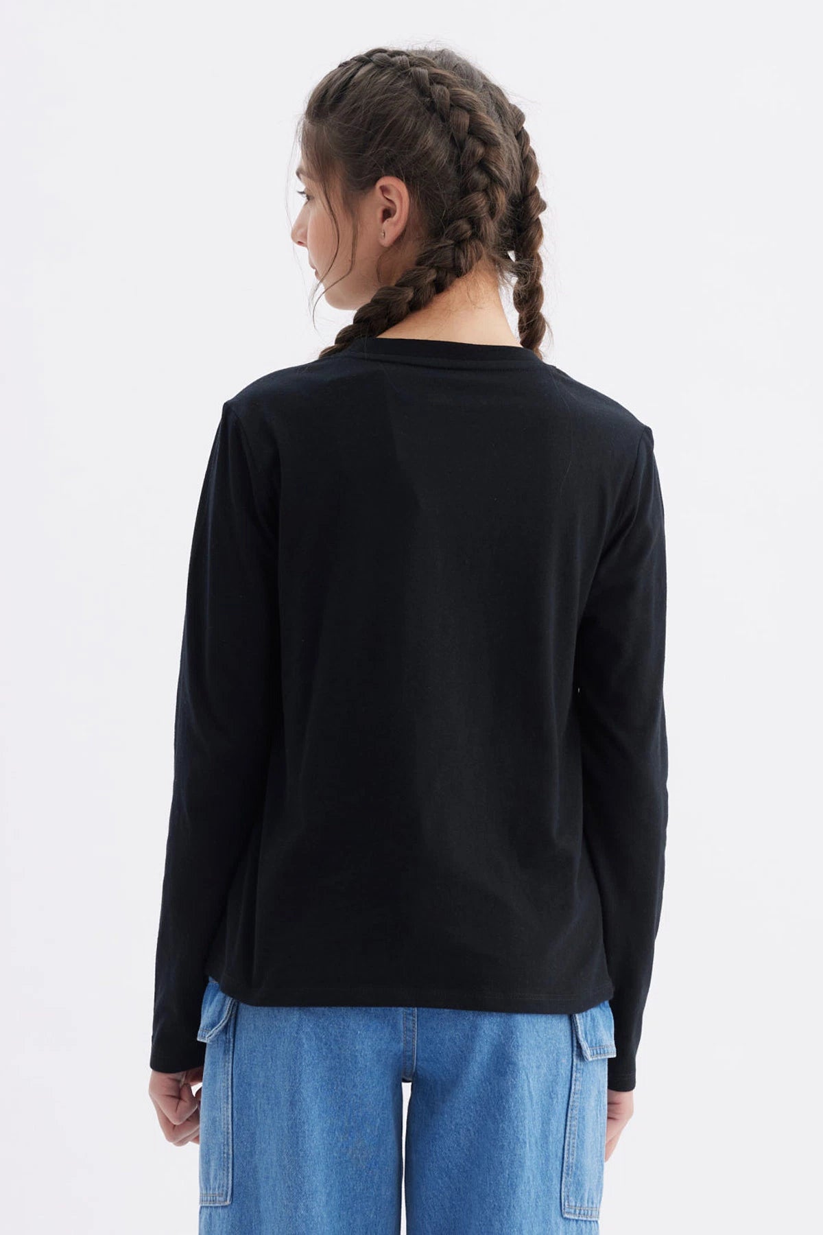 Polera Niña Básica Teen Negro