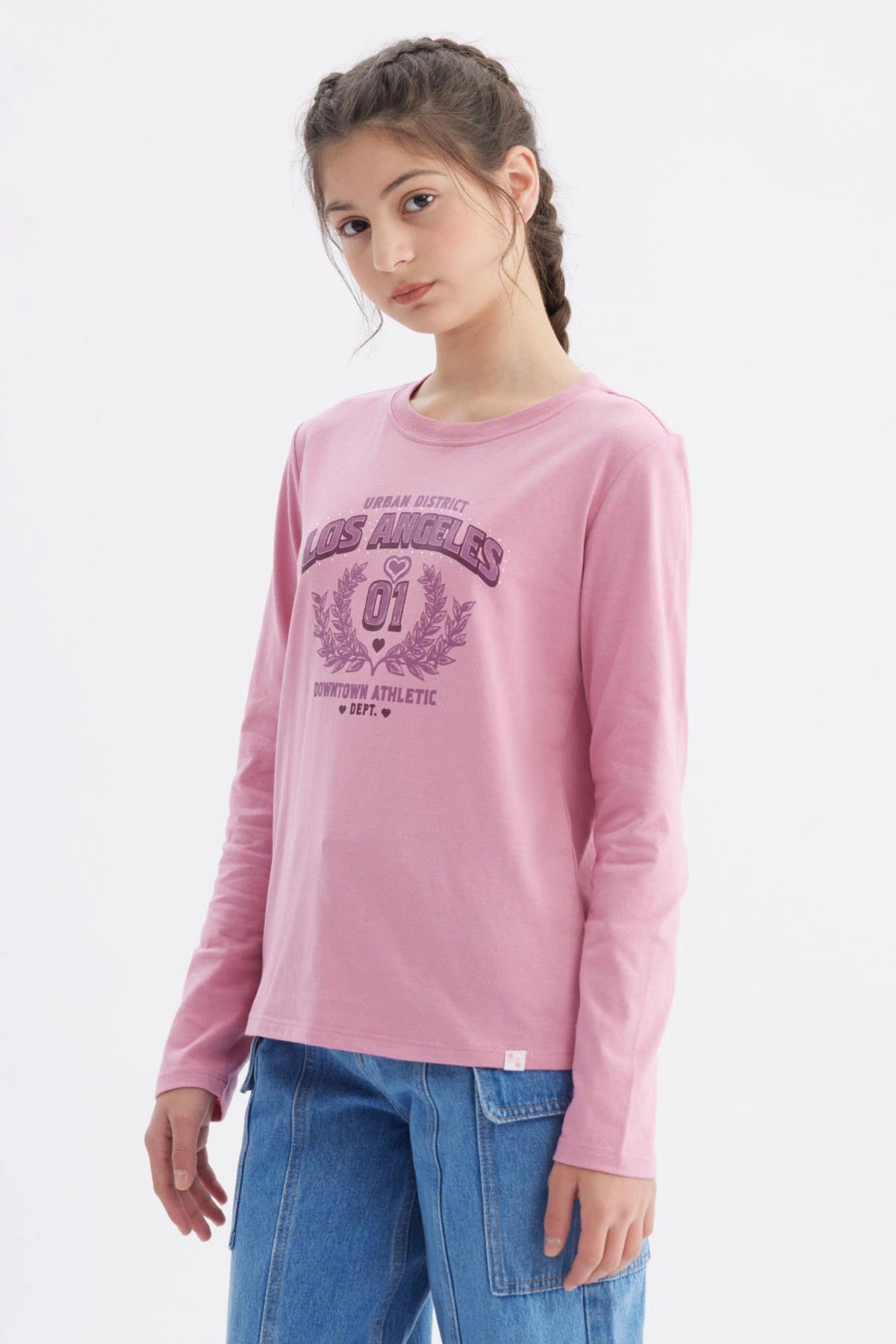 Polera Niña Básica Teen Rosado