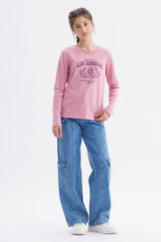 Polera Niña Básica Teen Rosado