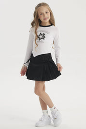 Polera Niña Teen Print Blanco