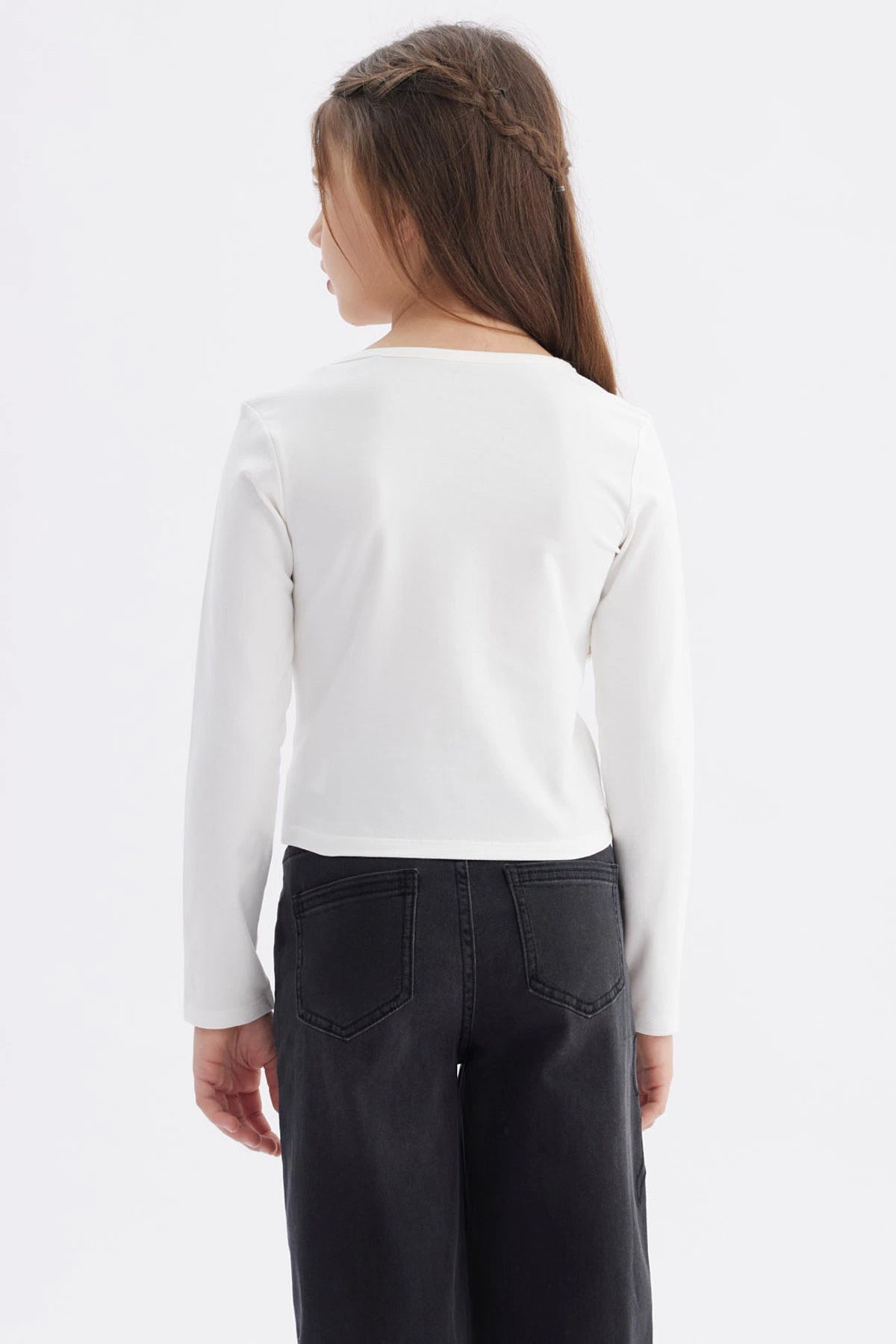 Polera Niña Teen Print Crudo