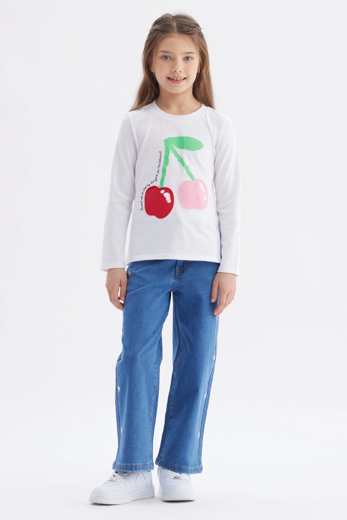 Polera Niña Toddler Print Blanco