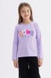 Polera Niña Toddler Print Lila