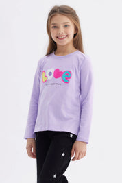 Polera Niña Toddler Print Lila