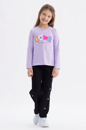 Polera Niña Toddler Print Lila