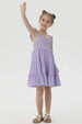Vestido Niña Textura y Vuelos Lila