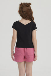 Polera Niña Teen Lisa Negro