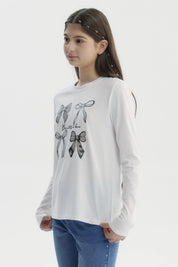 Polera Niña Básica Teen Blanco