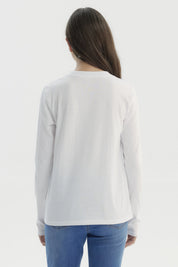 Polera Niña Básica Teen Blanco