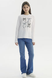 Polera Niña Básica Teen Blanco