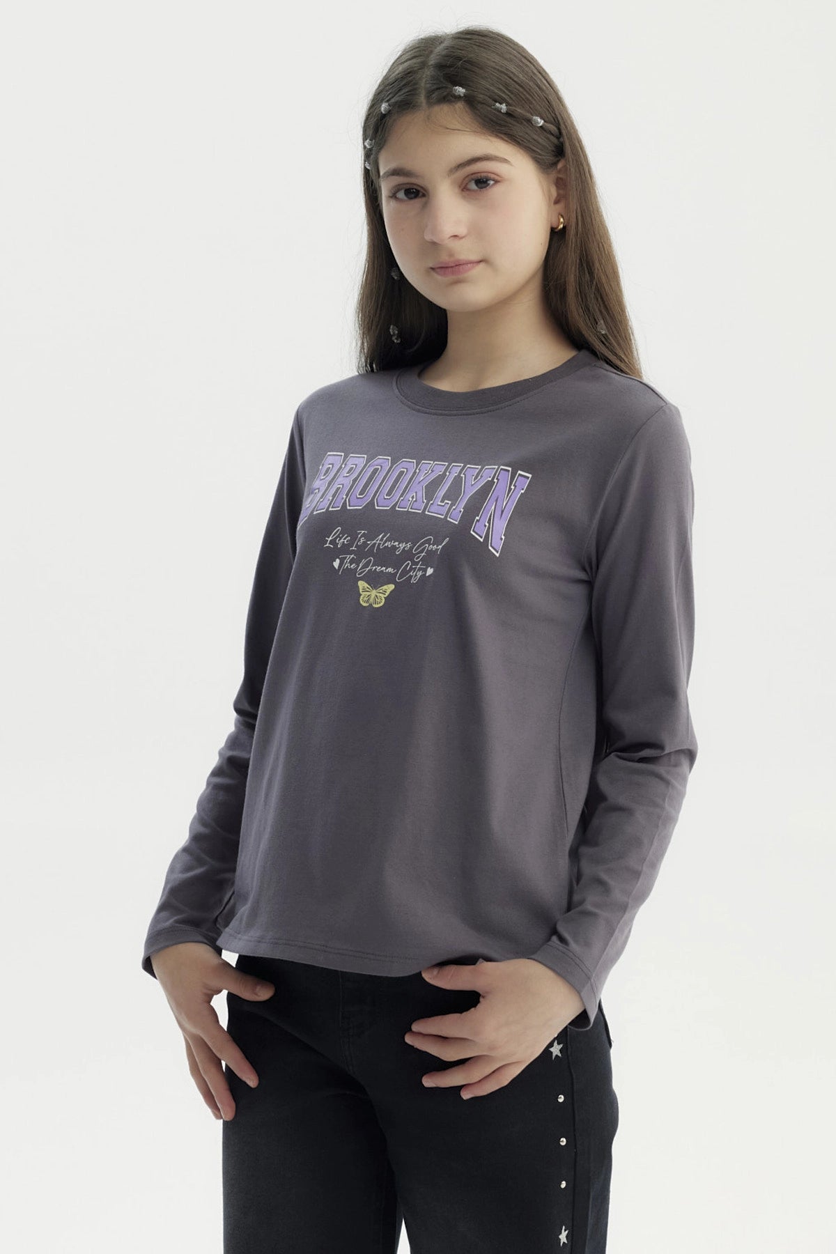 Polera Niña Básica Teen Marengo