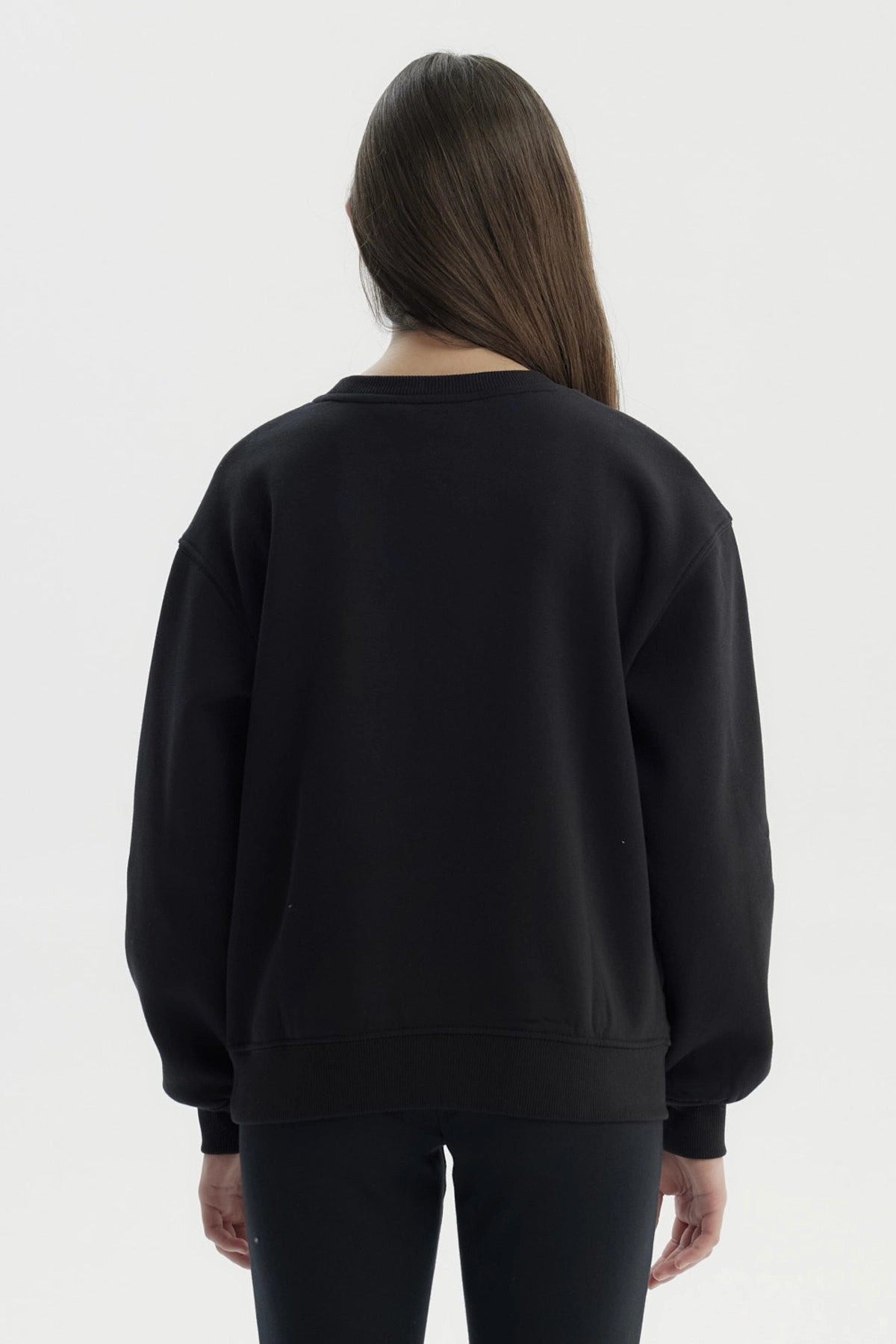 Polerón Niña Slim Negro