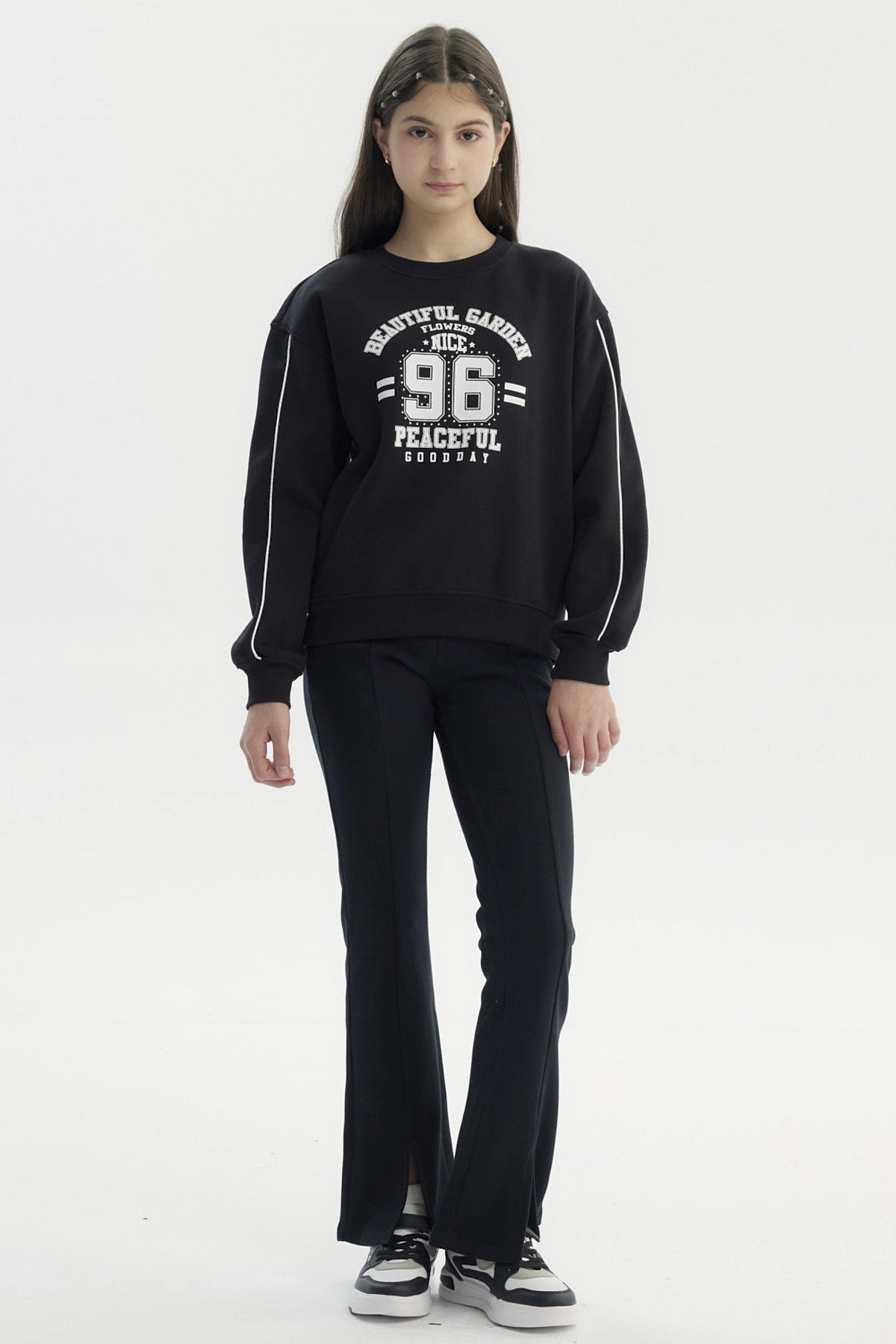 Polerón Niña Slim Negro