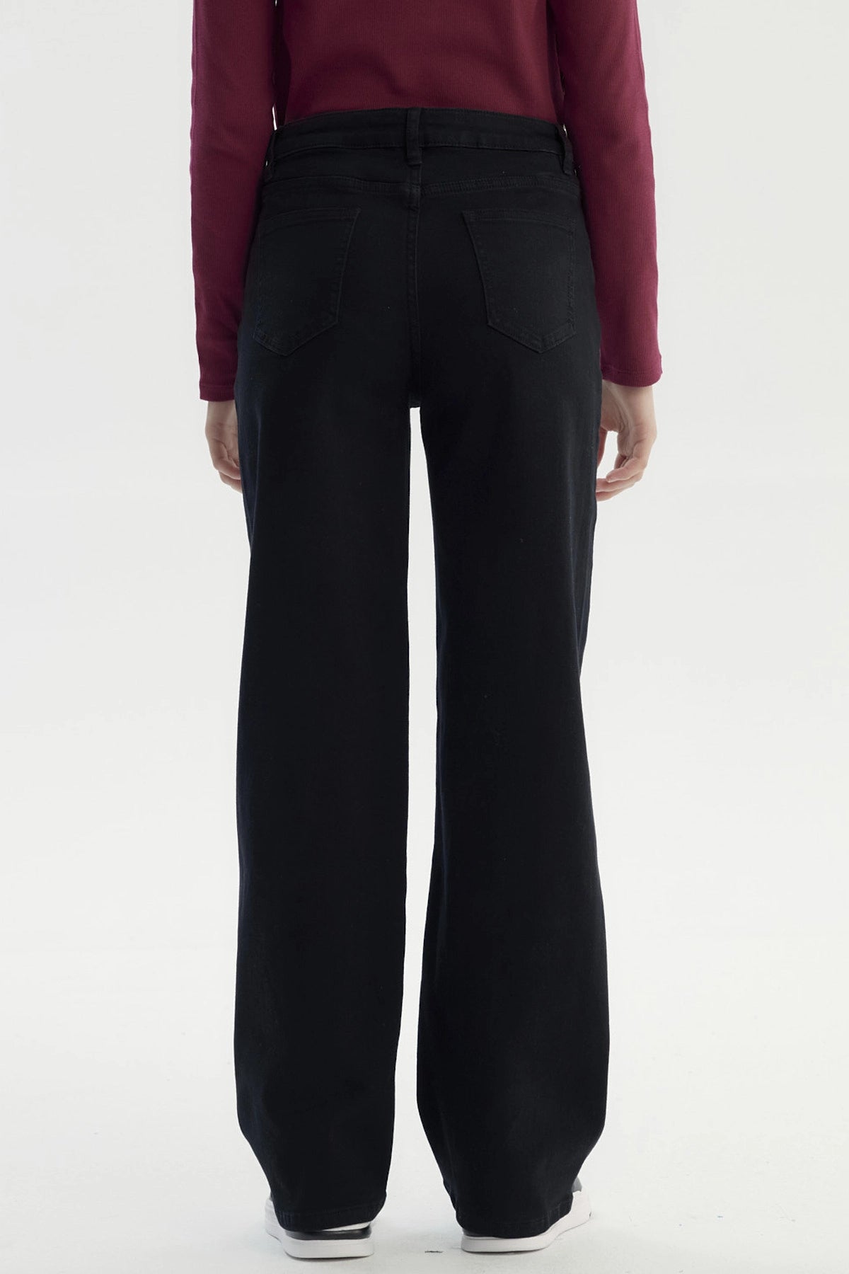 Jeans Niña Wide Leg Negro