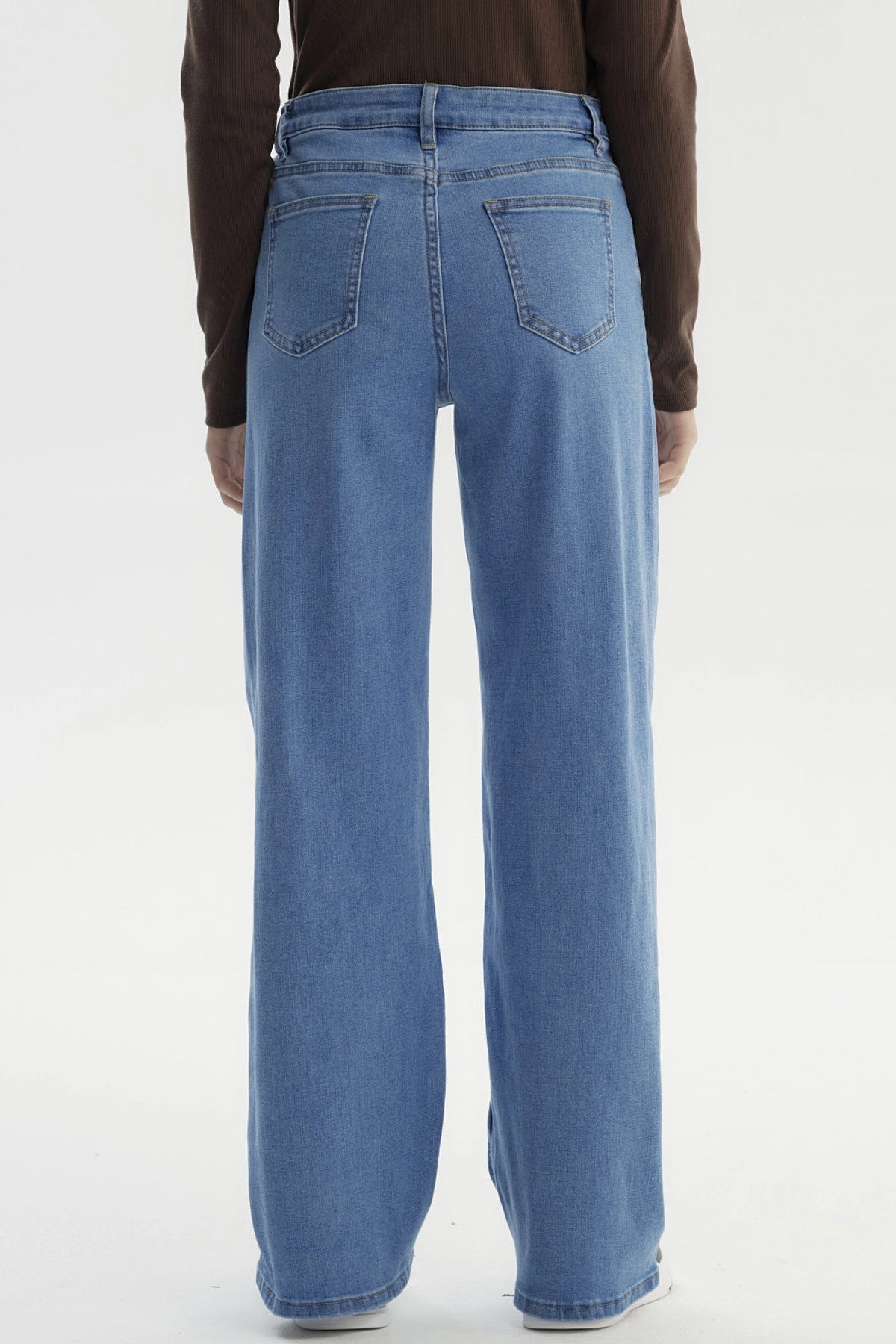 Jeans Niña Wide Leg Azul