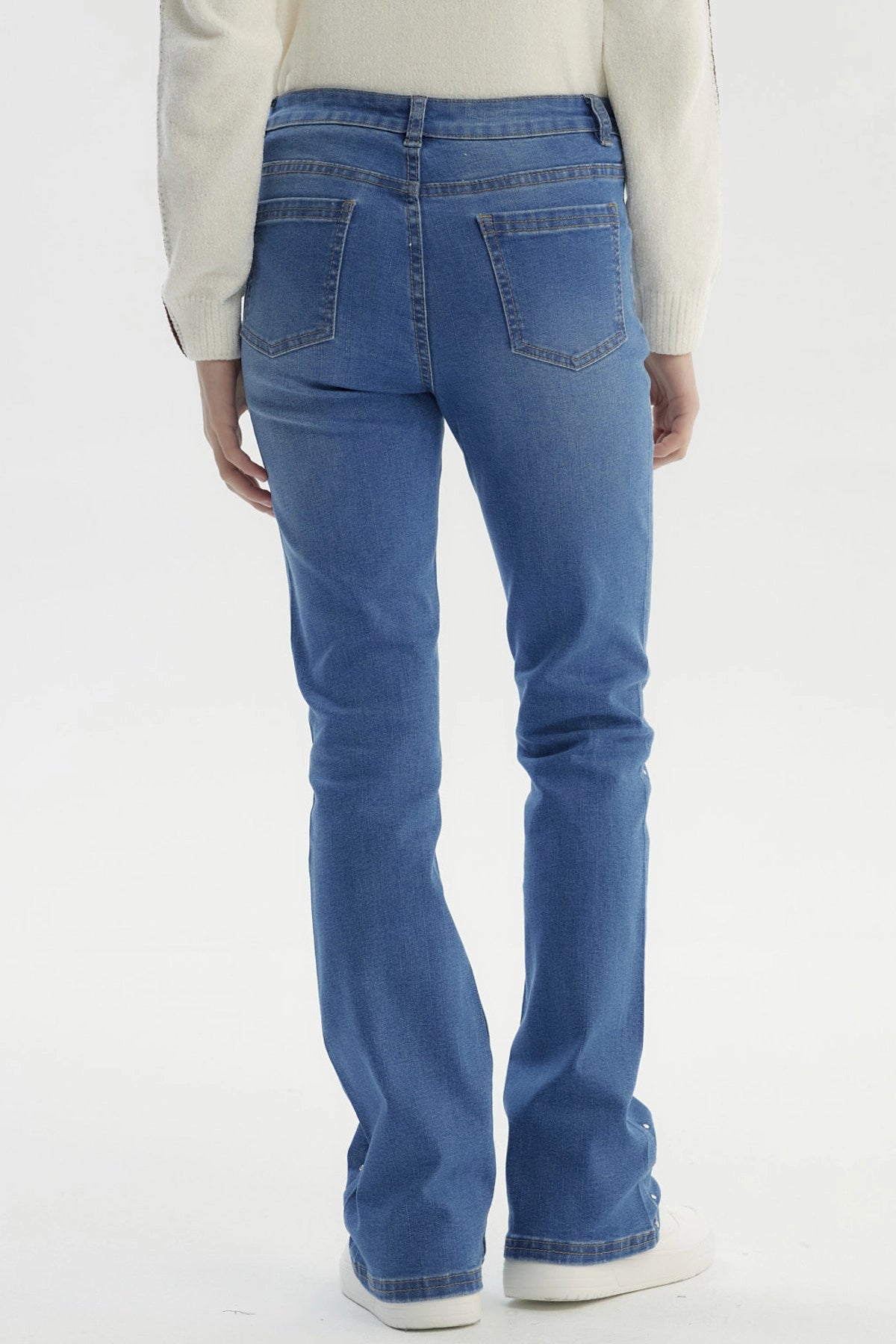 Jeans Niña Wide Leg Azul