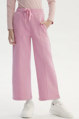 Pantalón Buzo Niña Wide Leg Rosado
