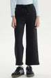 Pantalón Buzo Niña Wide Leg Negro