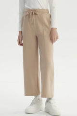 Pantalón Buzo Niña Wide Leg Camel