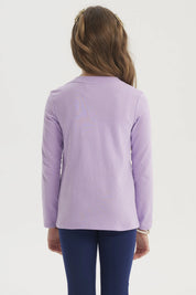 Polera Niña Aplicación Cordón Lila
