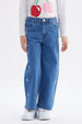 Jeans Niña Wide Leg Azul