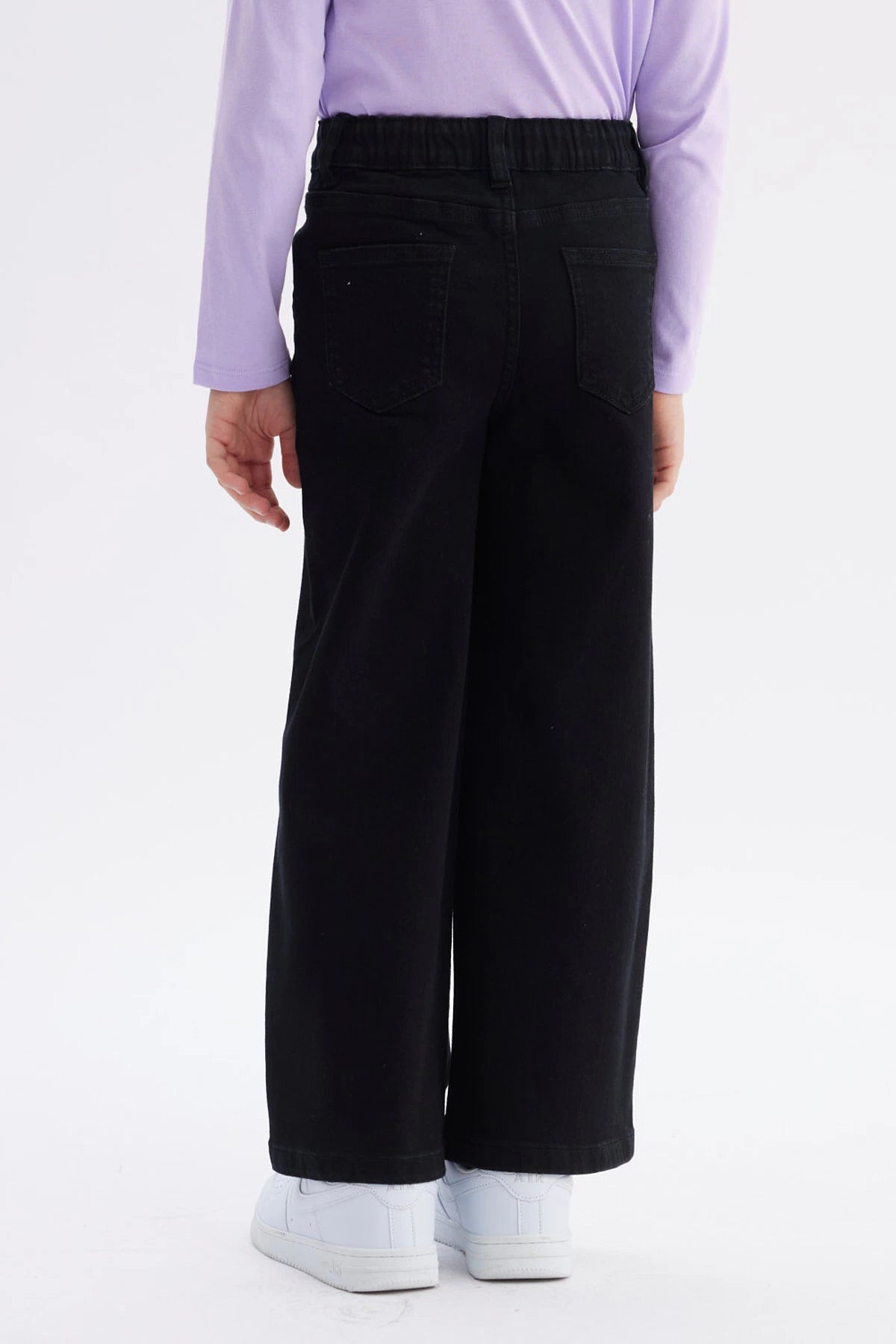 Jeans Niña Wide Leg Negro