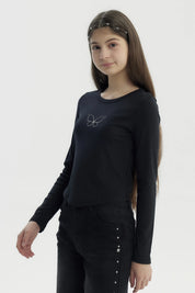 Polera Niña Slim Negro