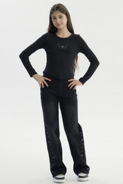 Polera Niña Slim Negro