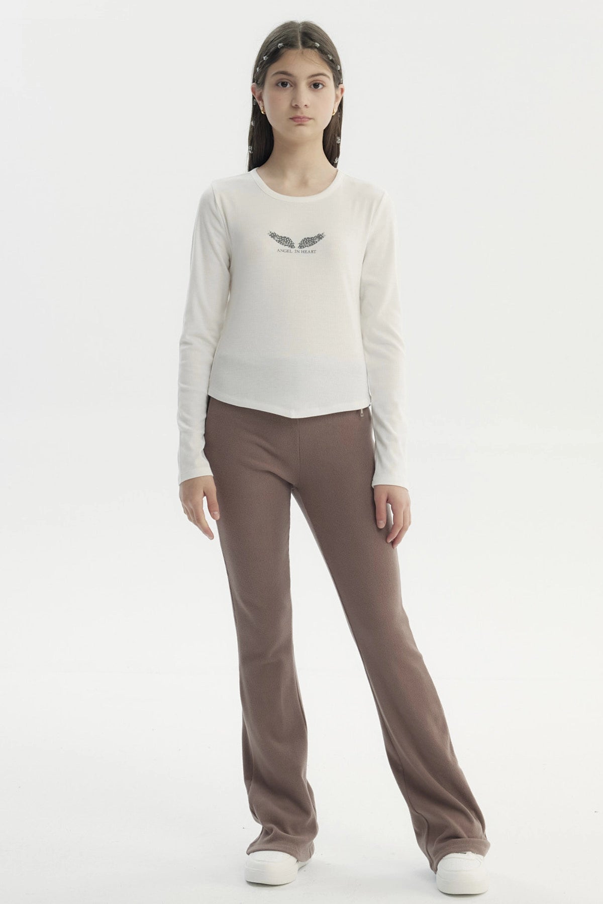 Polera Niña Slim Crudo