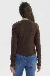 Polera Niña Slim Café