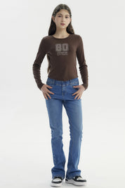 Polera Niña Slim Café